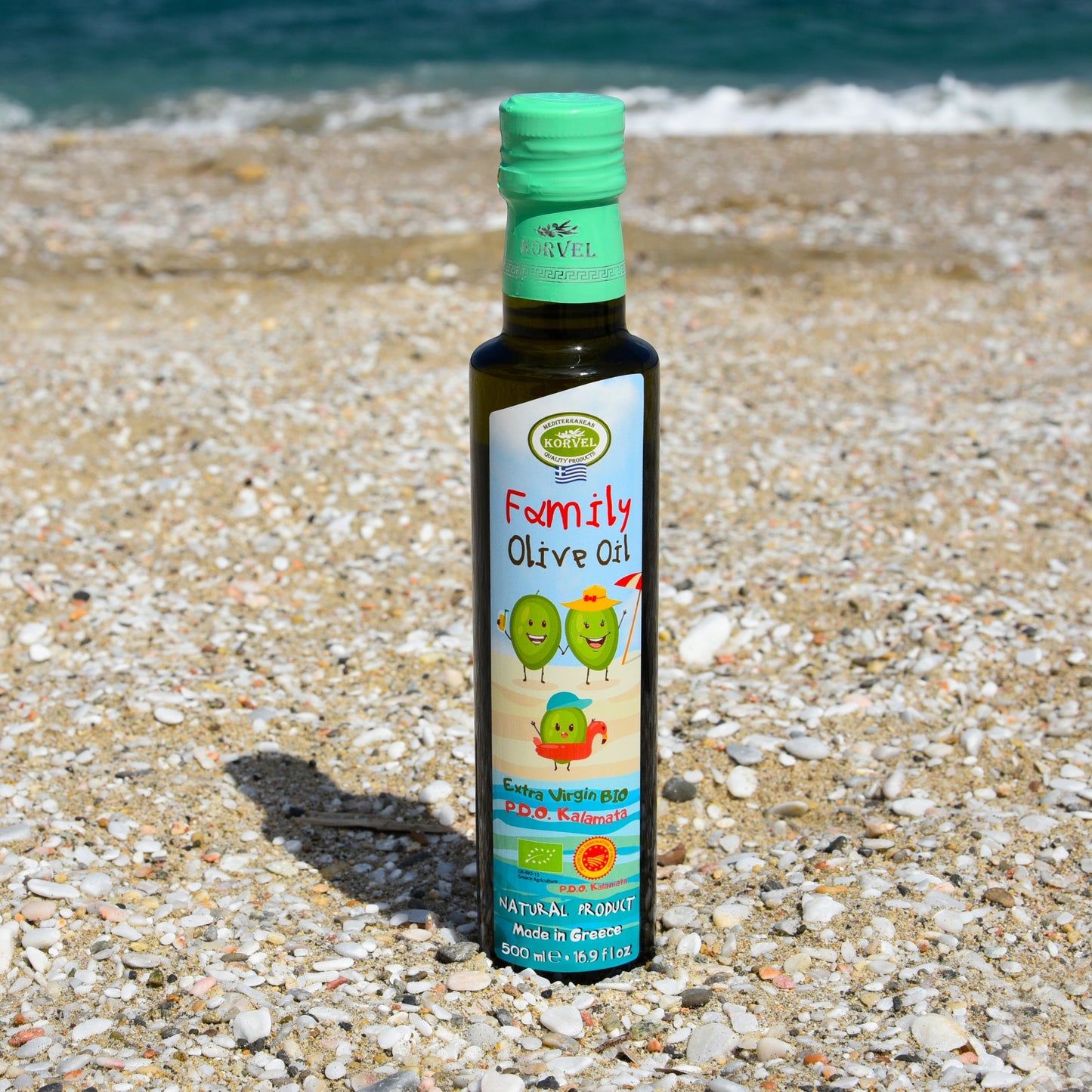KORVEL Greek Extra Virgin Olive Family Oil Organic PDO Crete, KORVEL, 16.9 fl oz - Korvel-Food Inc.