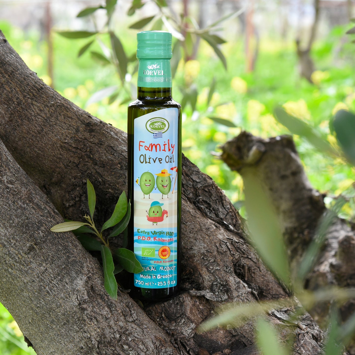 KORVEL Greek Extra Virgin Olive Family Oil Organic PDO Crete, KORVEL, 25.4 fl oz - Korvel-Food Inc.