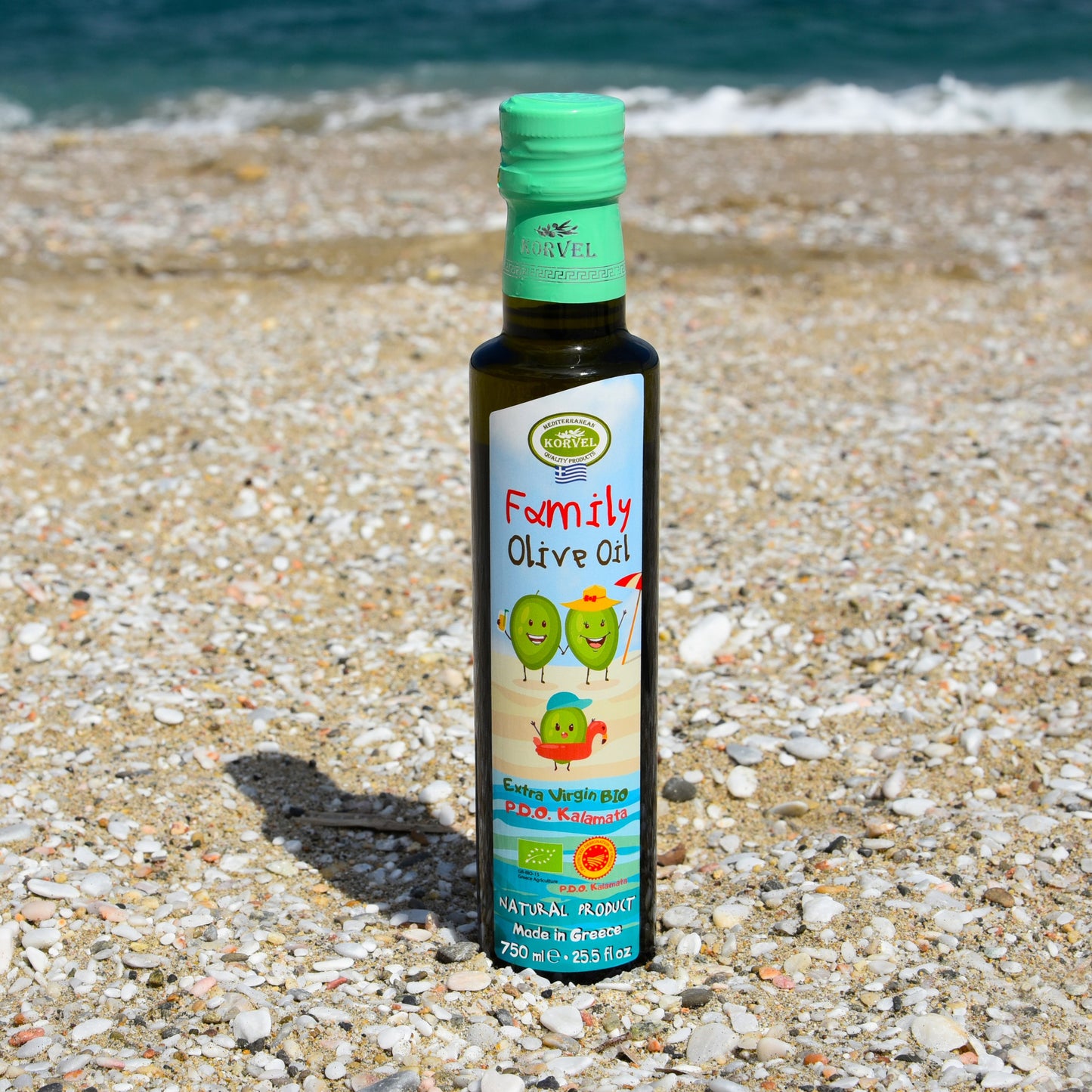KORVEL Greek Extra Virgin Olive Family Oil Organic PDO Crete, KORVEL, 25.4 fl oz - Korvel-Food Inc.