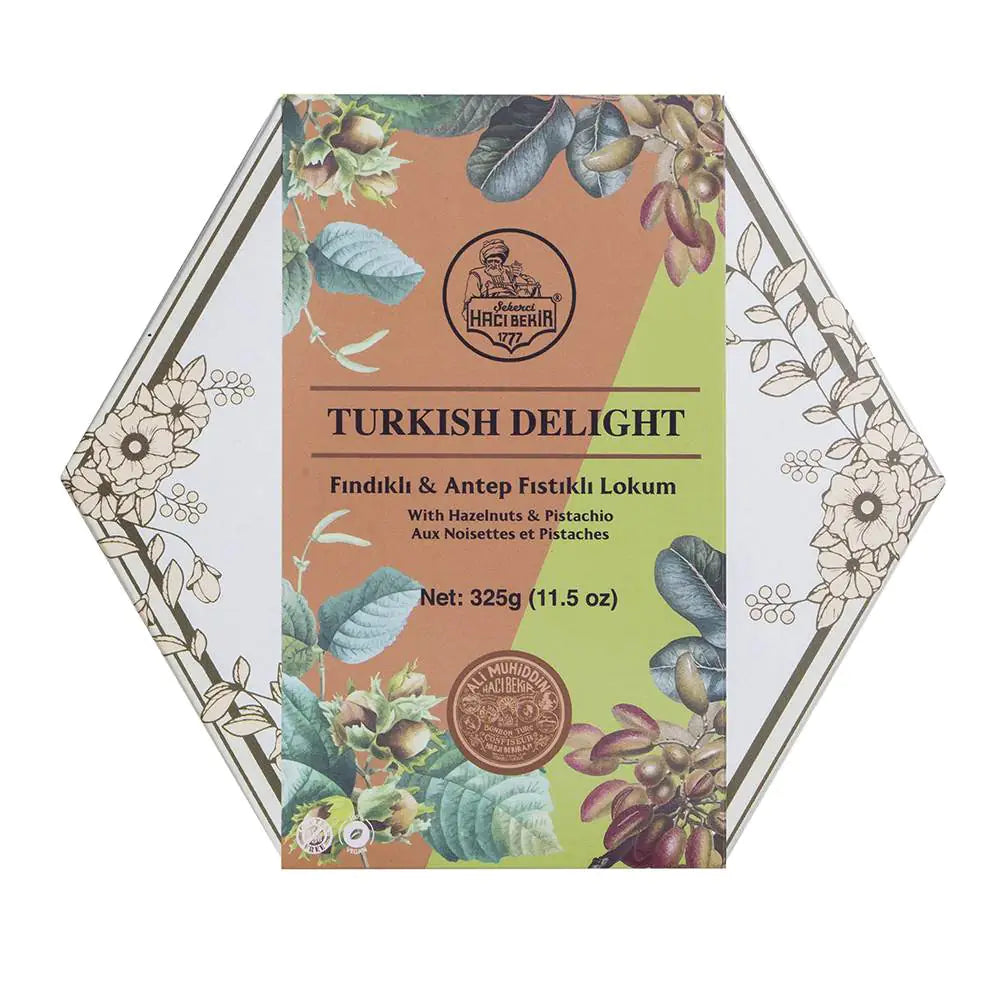 Turkish delight: Lokum with Pistachio and Hazelnut - 11.5 oz