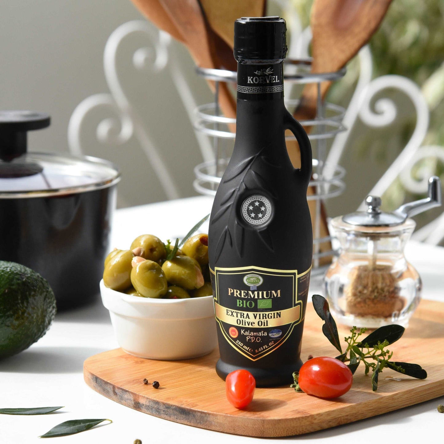 KORVEL Greek Premium BIO EVOO PDO Kalamata, 250 ml