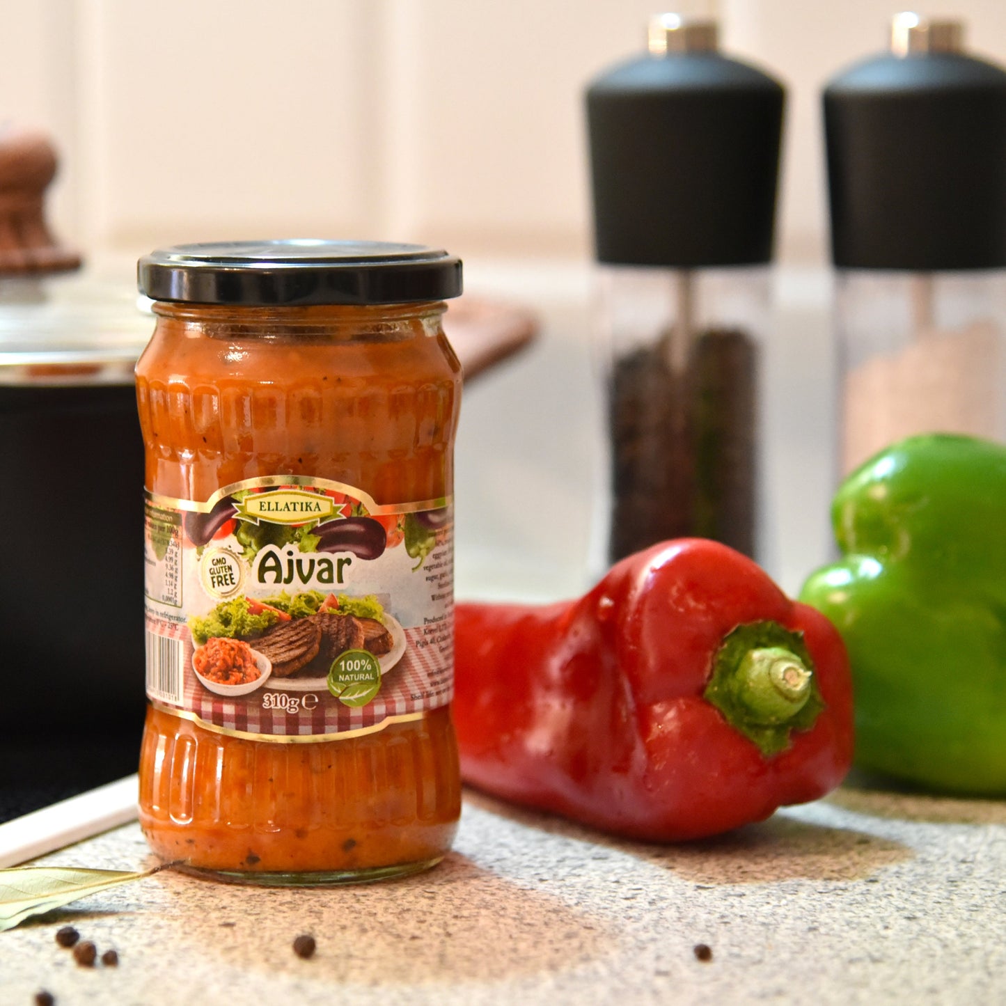 ELLATIKA Bulgarian Sauces - Ajvar, 10.95 oz. 310g - Korvel-Food Inc.