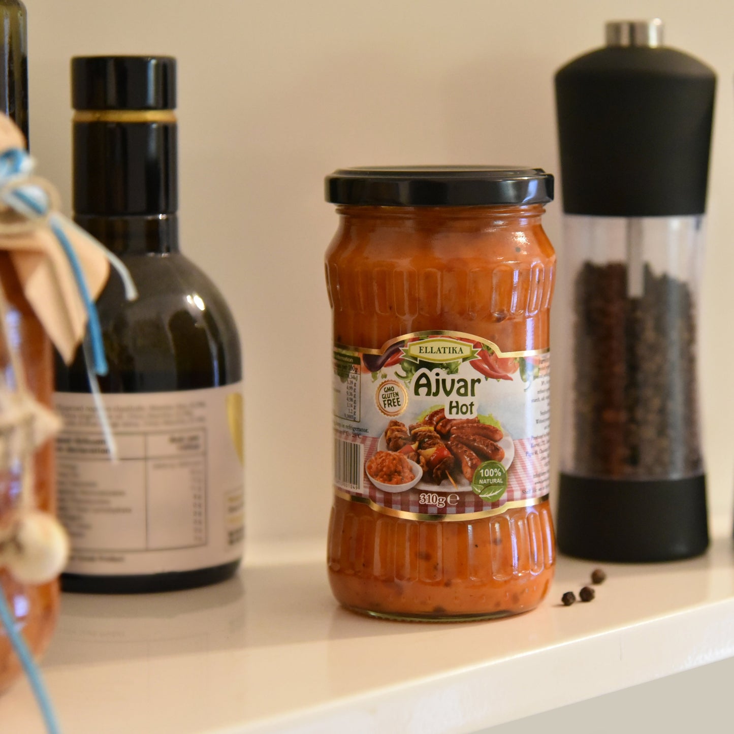 ELLATIKA Bulgarian Sauces - Ajvar Hot, 10.95 oz. 310g - Korvel-Food Inc.