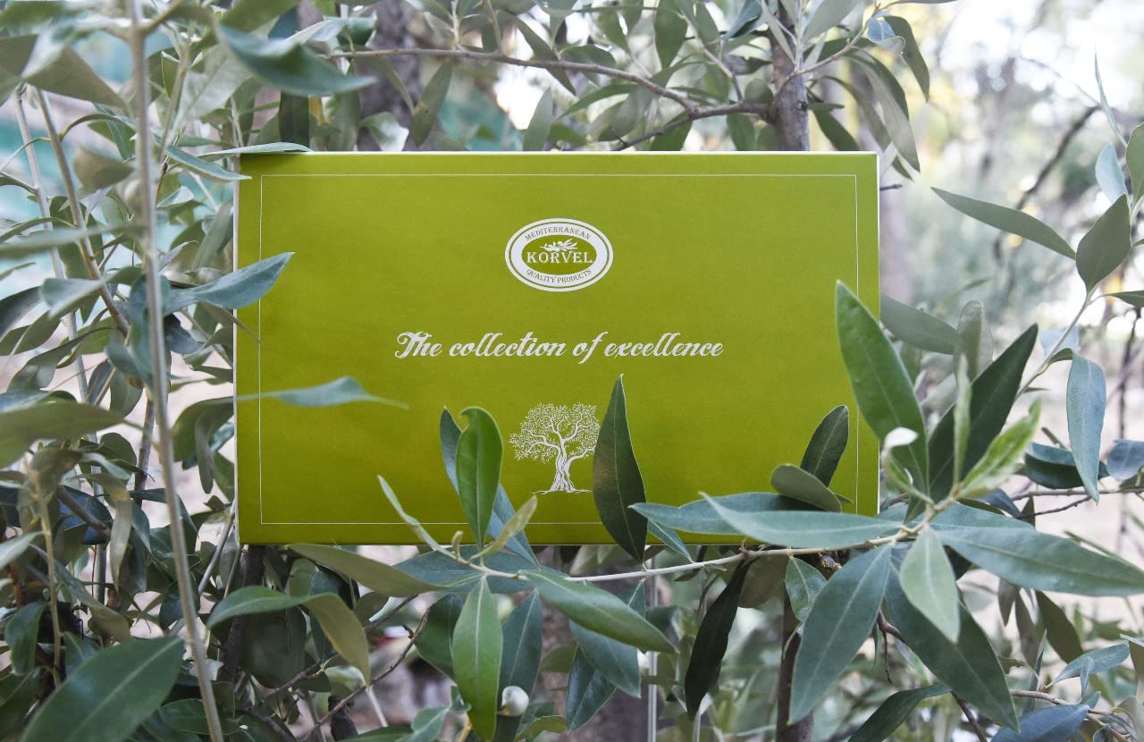 KORVEL Premium Gift Set (BIO EVOO PDO Kalamata, EVOO with Mediterranean Herbs, Sun Dried Tomatoes) - Korvel-Food Inc.