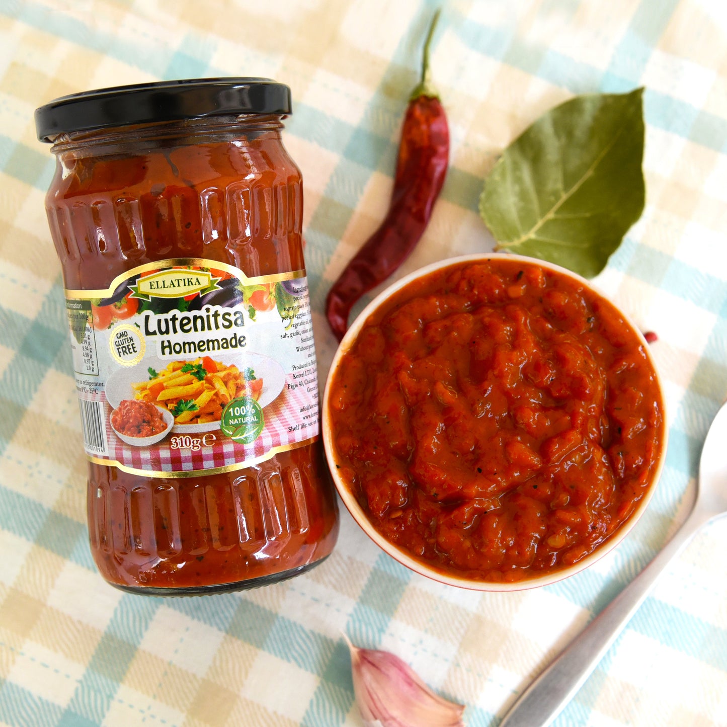 ELLATIKA Bulgarian Sauces - Lutenitsa Homemade, 10.95 oz. 310g - Korvel-Food Inc.