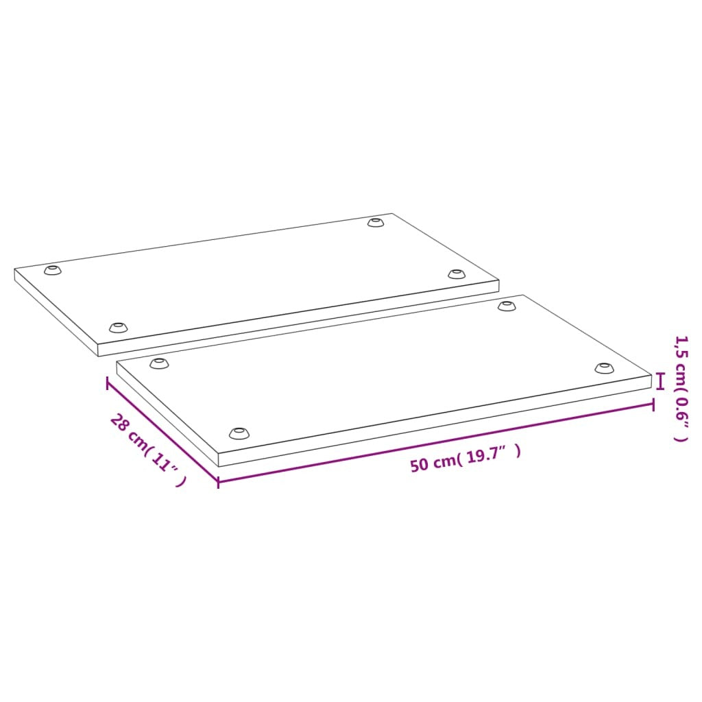 Cooker Covers 2 pcs 19.7"x11"x0.6" Bamboo