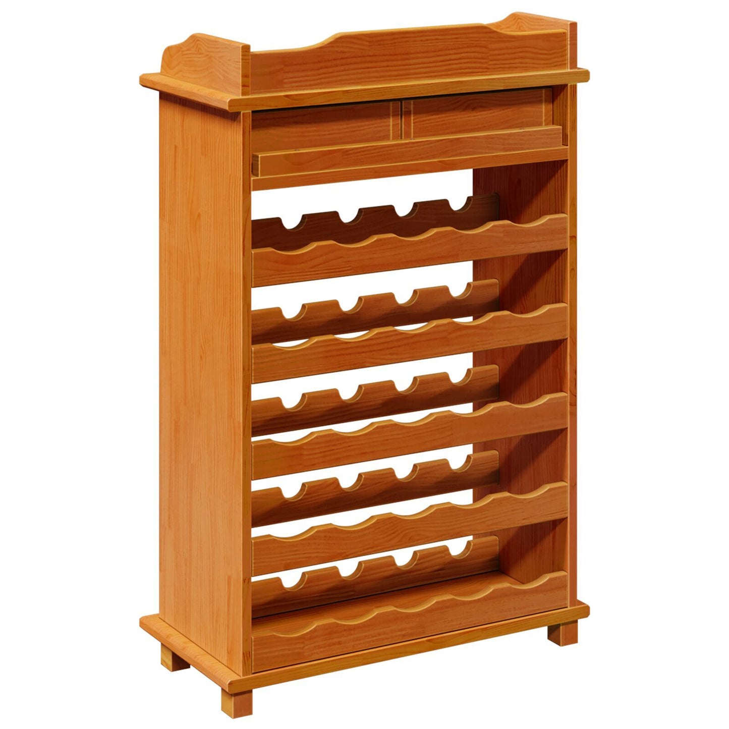Wine Rack 35.4 x 23.6 x 11.8 in Solid Wood Pine