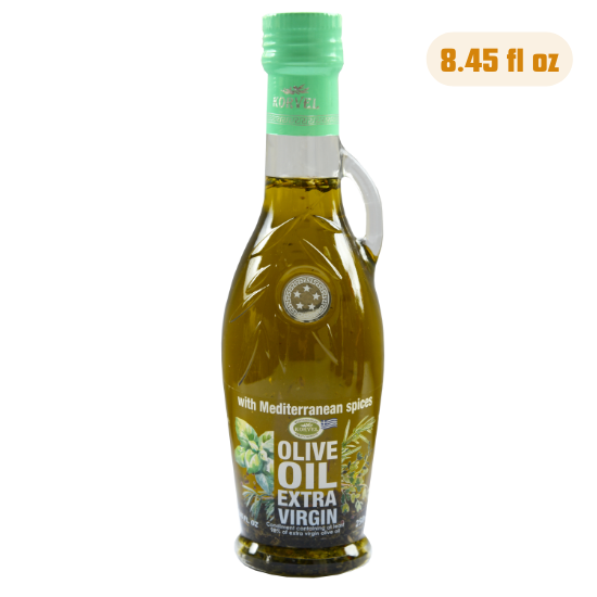 KORVEL Greek Extra Virgin olive oil collection, Amphora 8.45 fl oz - 4 pack
