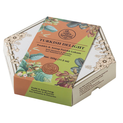 Turkish delight: Lokum with Pistachio and Hazelnut - 11.5 oz