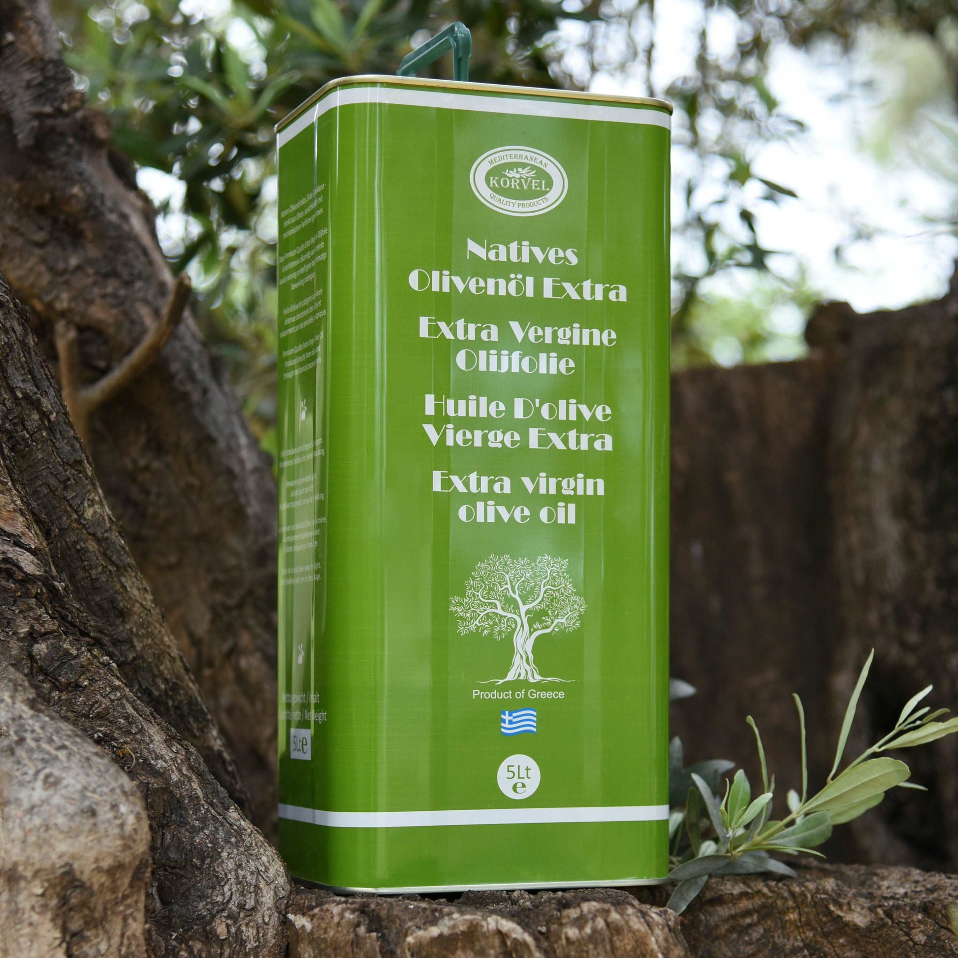 KORVEL Greek Extra Virgin Olive Oil 169 FL OZ
